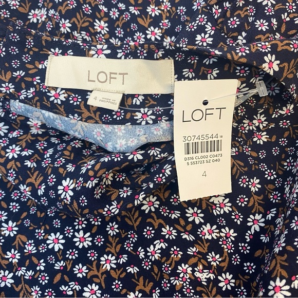Ann Taylor LOFT Floral Mock Neck Dress - Picture 8 of 12